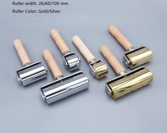Leather Press Edge Roller- Leather Roller- Flatten Leather Tool- Creaser Smoother- Three widths and two colors