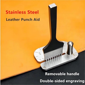 Herramienta extraíble para perforar, herramienta auxiliar para perforar cuero, herramienta auxiliar para perforar cuero de acero inoxidable, herramienta auxiliar multifuncional