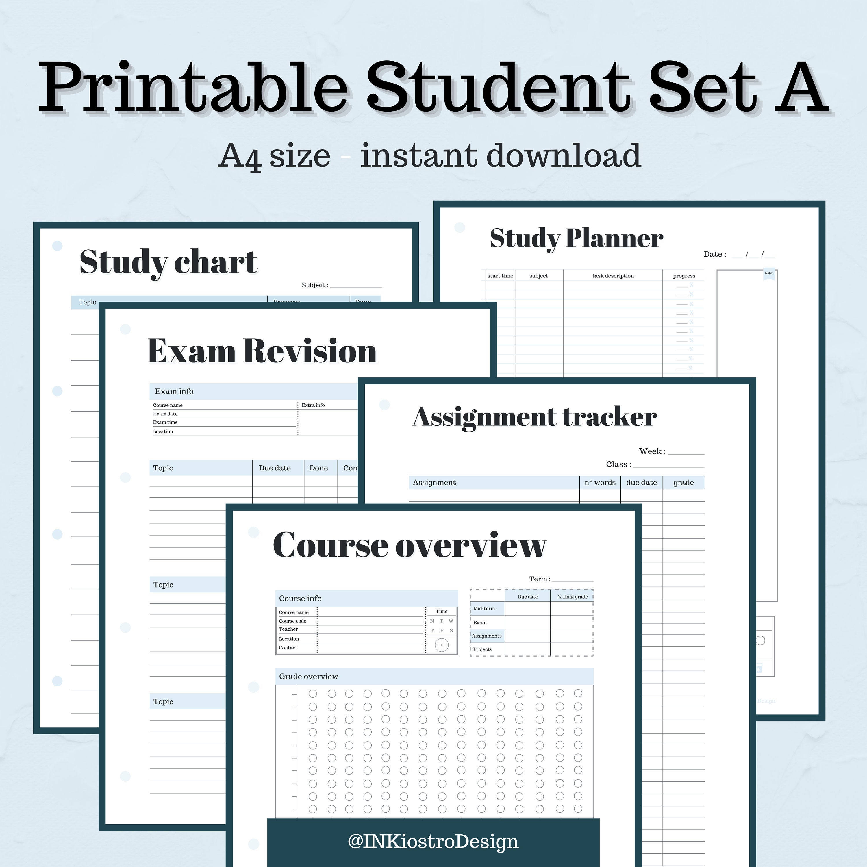Ultimate Student Study Set A for University and High School Student