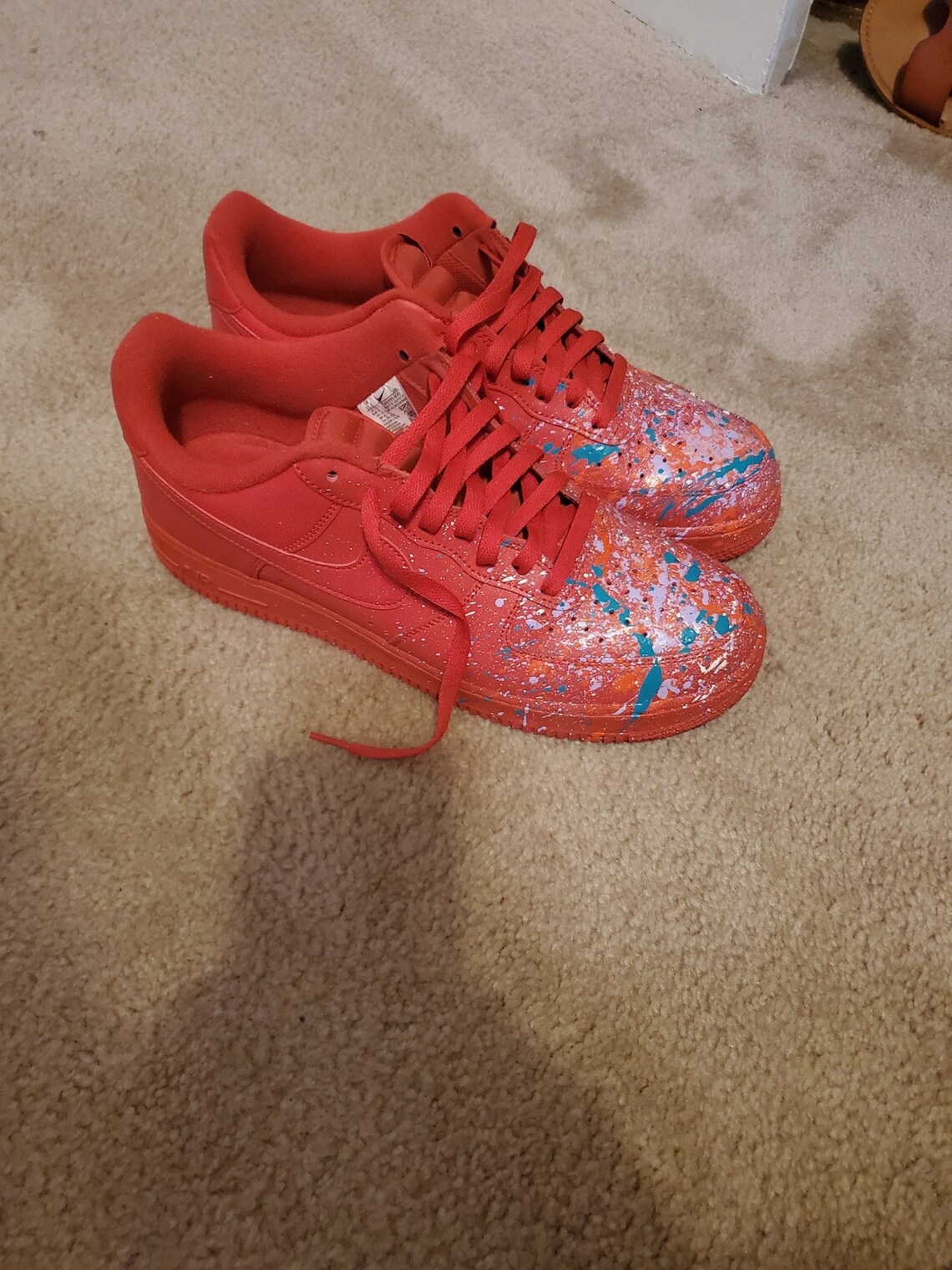 af1 red bottoms