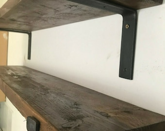 Stunning Rustic Shelf made from reclaimed Scaffold Board (Includes Brackets) Shelving, Bookshelf