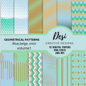 Geometrisches Muster, Digitaldrucke für Tapete, Home Deco, Wanddeko, Kunst
