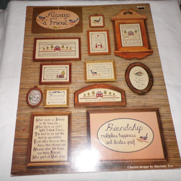 Harriette Tew "Always A Friend" Cross Stitch leaflet