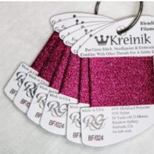 BF 152V - BF 9732 Kreinik Blending Filament 50 yd. Cards - You Pick