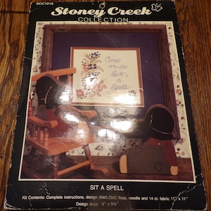 Vintage Stoney Creek Cross Stitch Kit - Sit A Spell -