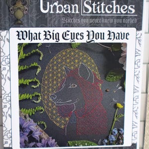 What Big Eyes You Have Blackwork Cross Stitch Pattern By Urban Stitches