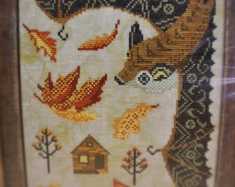 The Little Brown Bat Cross Stitch Pattern - Cottage Garden Samplings - A Year in the Woods #10 Cross Stitch
