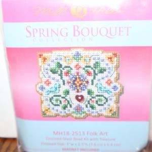 Folk Art Mill Hill MH18-2513 Spring Bouquet Counted Glass Bead Kit