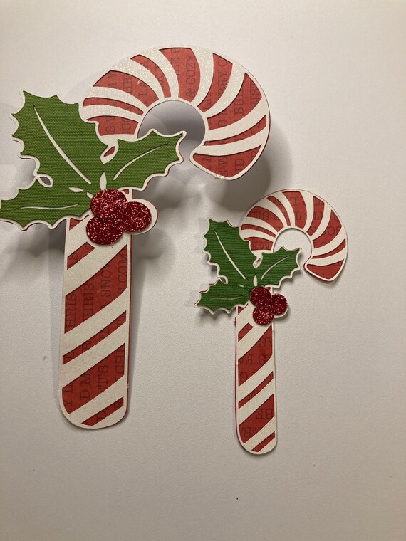 Large Candy Cane Gift Tag Etsy