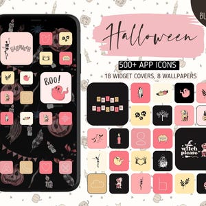 500 süße Halloween App Icon Pack | iOS App Symbole | Halloween-Icons | Niedliche iPhone App Icons | Halloween Ästhetische Symbole | iOS 15 Symbole