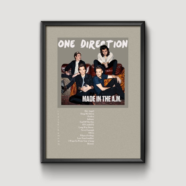 One Direction "Made in the A.M." Album Print/Poster in BEIGE [A3,A4,A5]