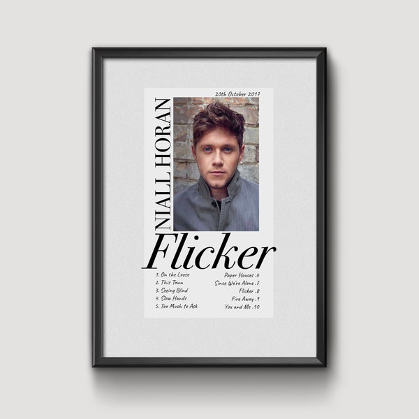 Impresión/Póster del álbum "Flicker" de Niall Horan en CREMA [A3,A4,A5]