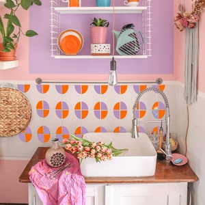 Fliesenaufkleber, Fliesensticker, RetroOvalTiles
