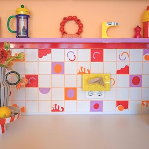 Tile stickers, tile decals, Charlie stickers