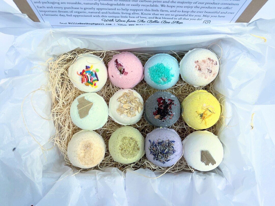 Natural Bath Bomb Box Bath Bomb Gift Set Bath Bombs Organic Spa Gift ...