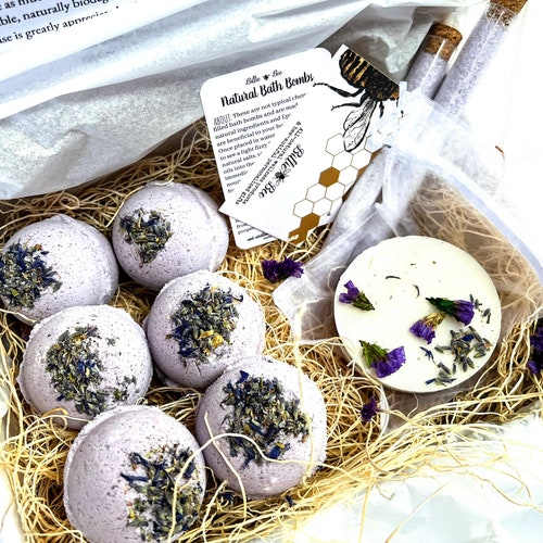 Natural Bath Bomb Box Bath Bomb Gift Set Bath Bombs Etsy