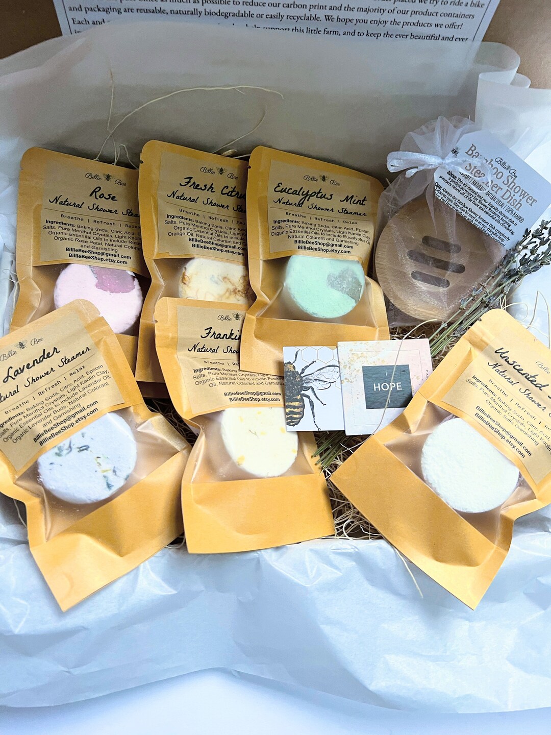 Shower Steamers With Bamboo Holder Shower Steamers Gift Set Shower