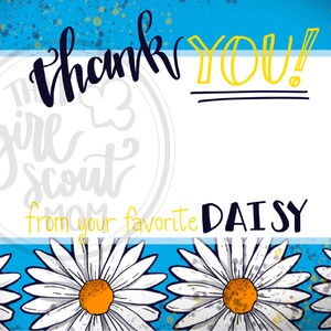 Daisy Thank You Cards Digital