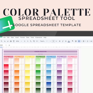 Google Spreadsheets Customization Tool | Color Palette Collections