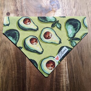 Pet bandana - Avocado Toast - Over the Collar Bandana -dog, puppy, hip, brunch, date, guacamole, snacks, party, accessories, breakfast, fun