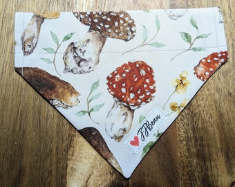 Pet Bandanas - Toadstool Stroll - nature, outdoors, hike, midwest, mushrooms, plants, plant lady, mountain, park, national park, truffle