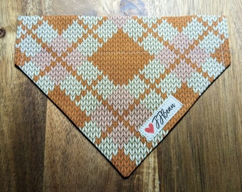 Pet Bandanas - Sweater Weather - Over the Collar - Fall, Autumn, plaid, clothes, woods, woodland, nature, outdoors, hike, cozy, lounge