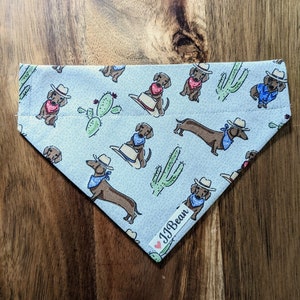 Pet Bandanas - Western Weenies - Over the Collar - west, cowboy, sausage dog, dachshund, summer, dog, puppy, country, wild west, dog gift