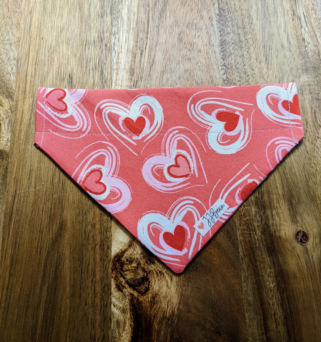 Pet Bandana Spread Love Over the Collar Bandanas Dog, Valentine, Love