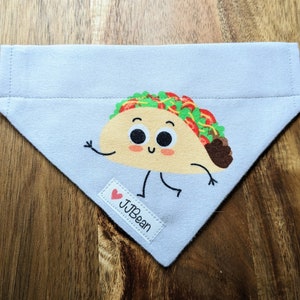 Pet Bandanas - Walking Taco -Over the Collar- guacamole, taco, burrito, taco bell, tacos, food truck, foodie, street food, salsa, queso