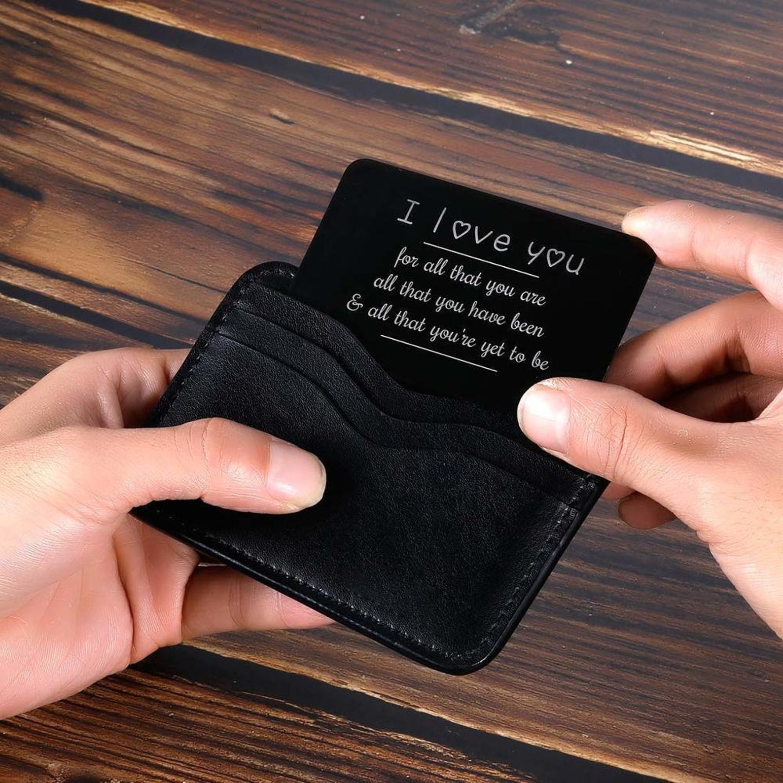 I Love You Wallet Insert Card | Etsy