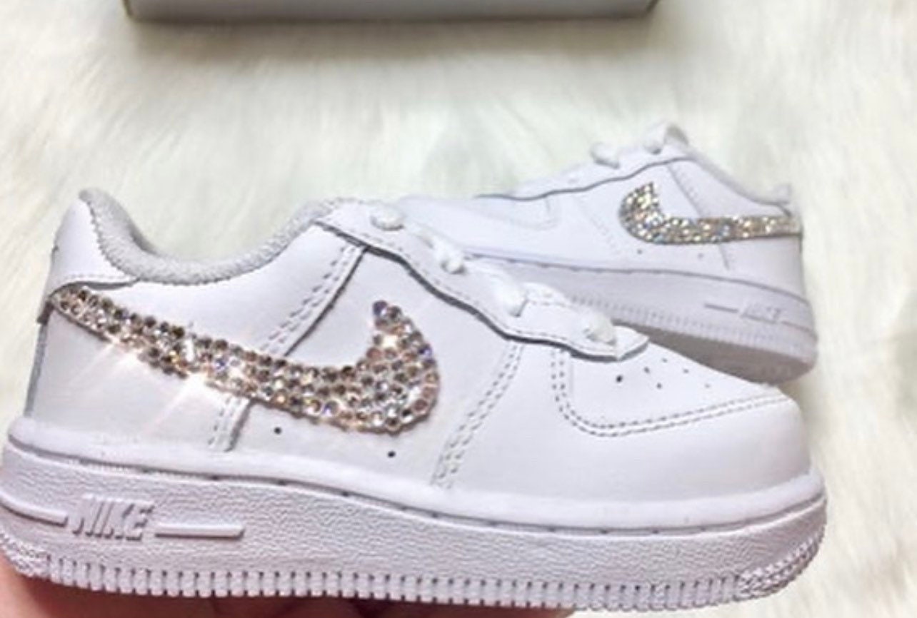 Toddlers air force 1 rhinestones custom Etsy