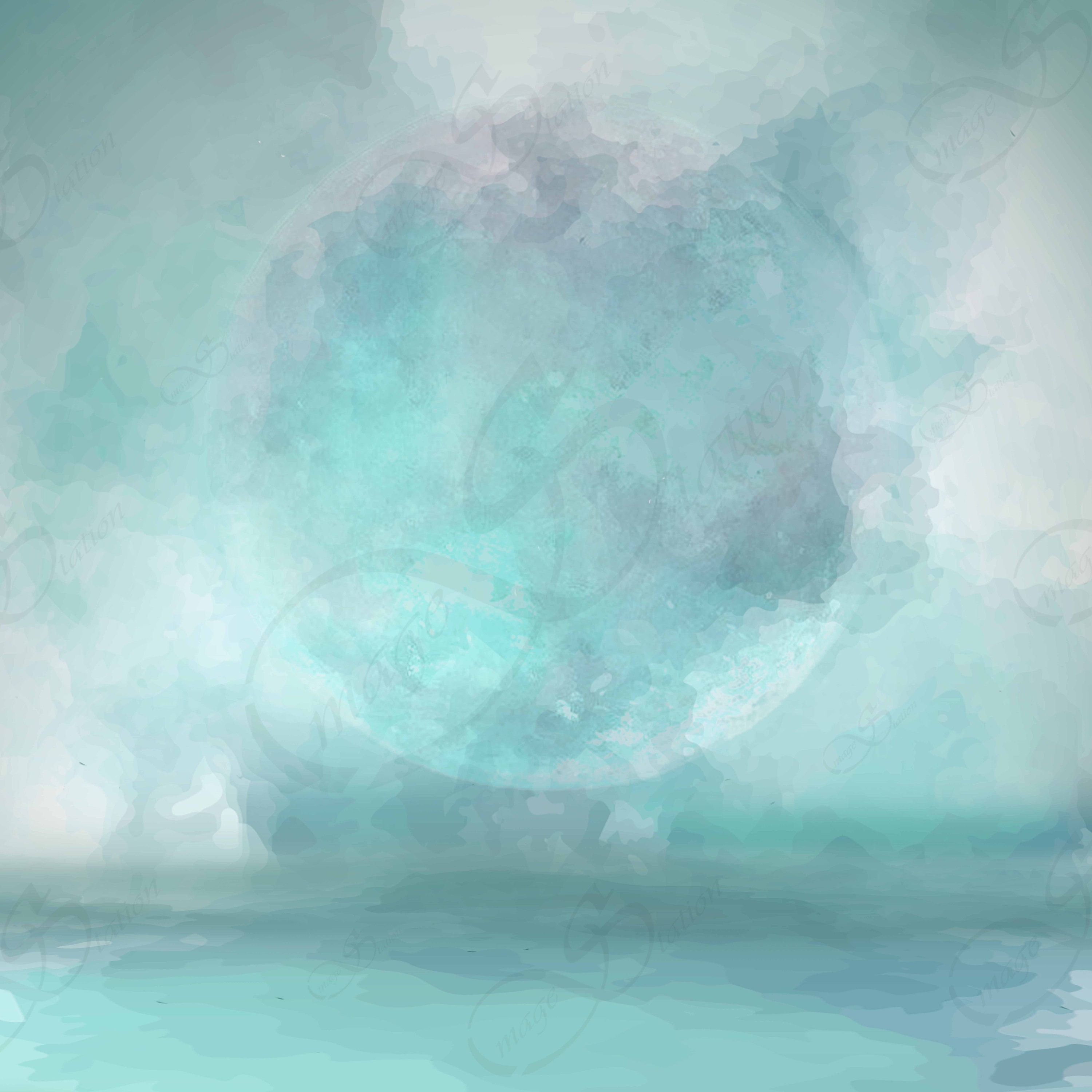 Digital Studio Background Lunar Blue Moon Backdrop Forced - Etsy
