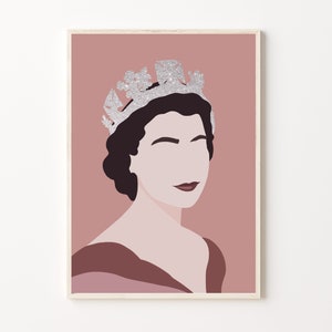 Her Majesty The Queen Elizabeth II, The Crown,Amazing Quality Wall Art Poster, Wall Decor, Illustration