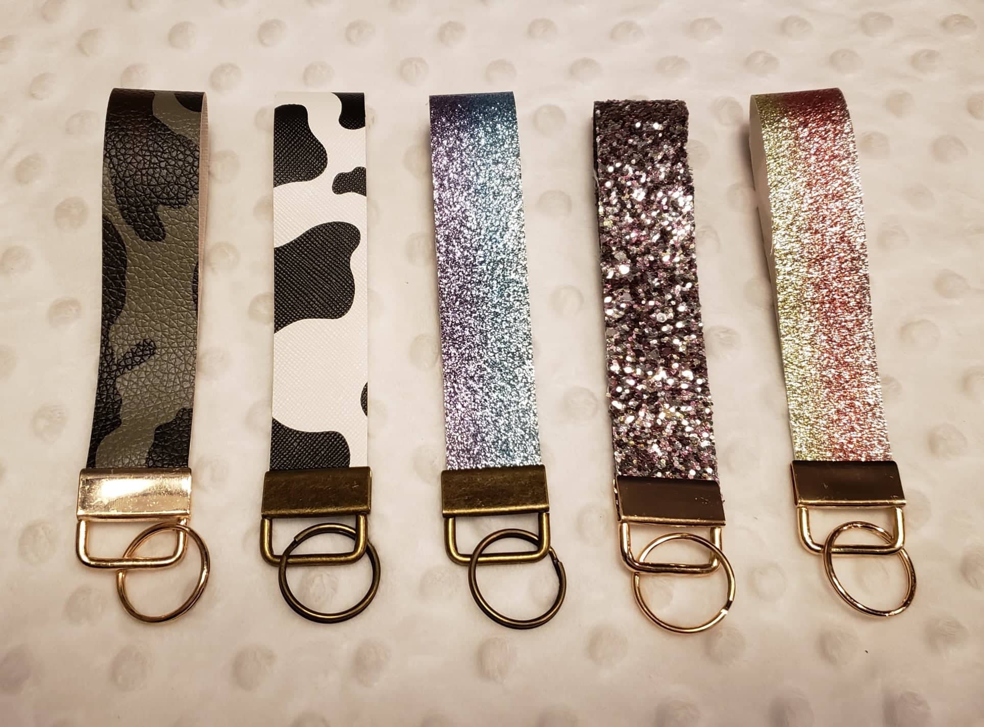 Faux Leather Keychains Etsy