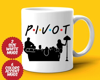 OFFICIAL FRIENDS TV SHOW PIVOT TAPERED COFFEE MUG CUP NEW IN GIFT BOX 