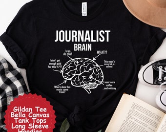 Journalist Shirt Gift, Journalist Appreciation Gifts, Custom Crewneck Shirt and Hoodie, Journalist Tshirts and Sweatshirt, Coworker Gifts