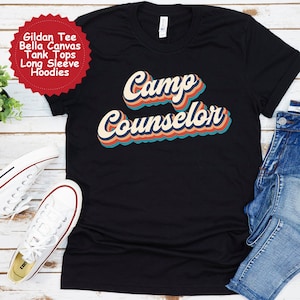 Camp Counselor Shirts Retro Style, Gifts for Camp Counselor, 90s Nostalgia Graphic Tee, Trendy Crewneck and Hoodie, Camp Counselor T-shirt