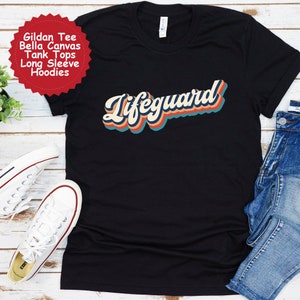 Lifeguard Shirts Retro Style, Gifts for Lifeguard, 90s Nostalgia Graphic Tee, Trendy Crewneck and Hoodie, Lifeguard T-shirt and Sweatshirt