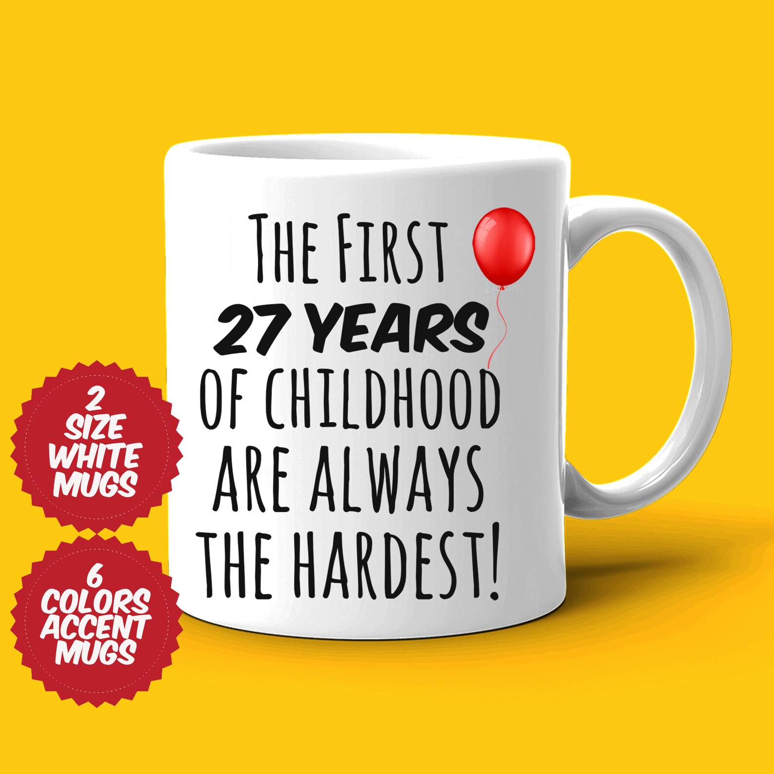 27th Birthday Mug Gift for 27 Year Old Funny Birthday Gift Etsy