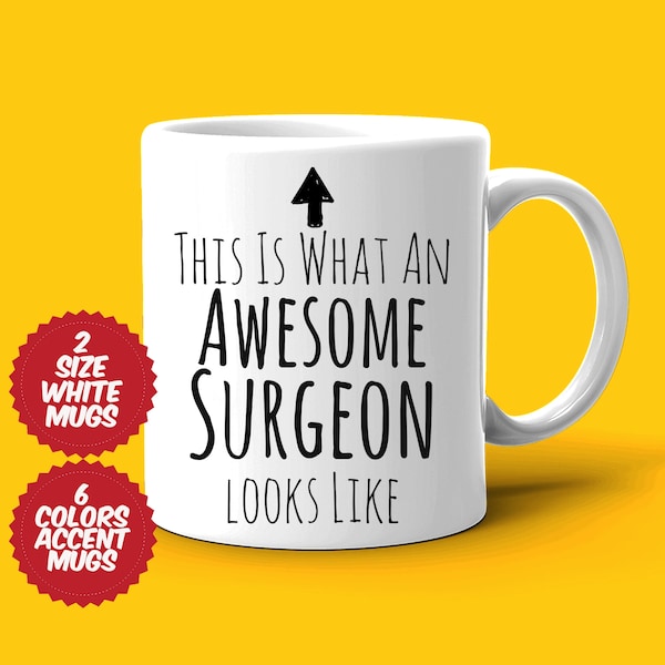 Cadeau de chirurgien, tasse de chirurgien, chirurgien génial, meilleur chirurgien de tous les temps, cadeau pour chirurgien, tasse d’appréciation, cadeau professionnel