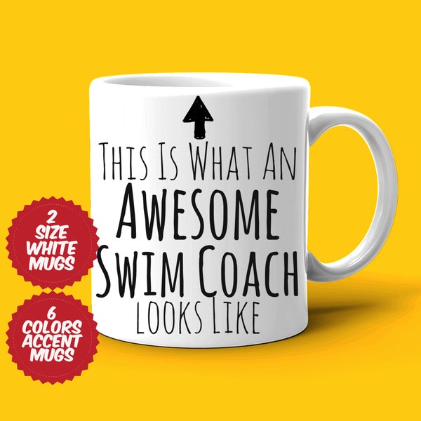 Swim Coach Gift, Swim Coach Mug, Awesome Swim Coach, Best Swim Coach Ever, Gift For Swim Coach, Appreciation Cup, Occupational Gift