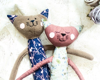 Cat sewing pattern and tutorial , DIY project, Animal plushie pattern, Beginner sewing project, Easy PDF sewing pattern , Animal rag doll