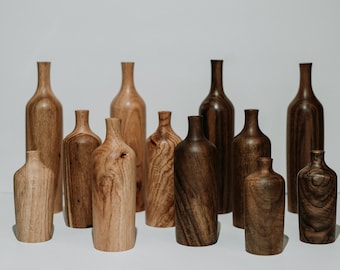 Wooden bud vases | Dried flowers | Flower vase | Home decor | Minimalist Vase