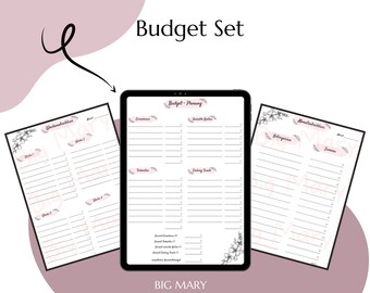 Budget Starter Set, Weekly Closing, Monthly Closing, Budget Planning, Financial Overview, Budget Binder Template, Savings Template