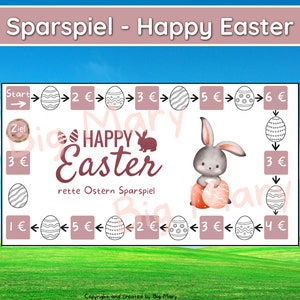 Easter savings game, savings challenge, budget planner, envelope method