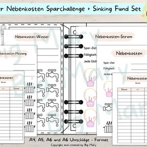 Additional costs savings challenge, sinking fund tracker, budget sheet, digital savings template, budget template, budget planning, budget binder template