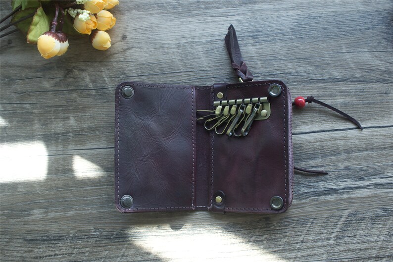 Leather Key Wallet for Men Key Holder Key Case Vintage Coin - Etsy