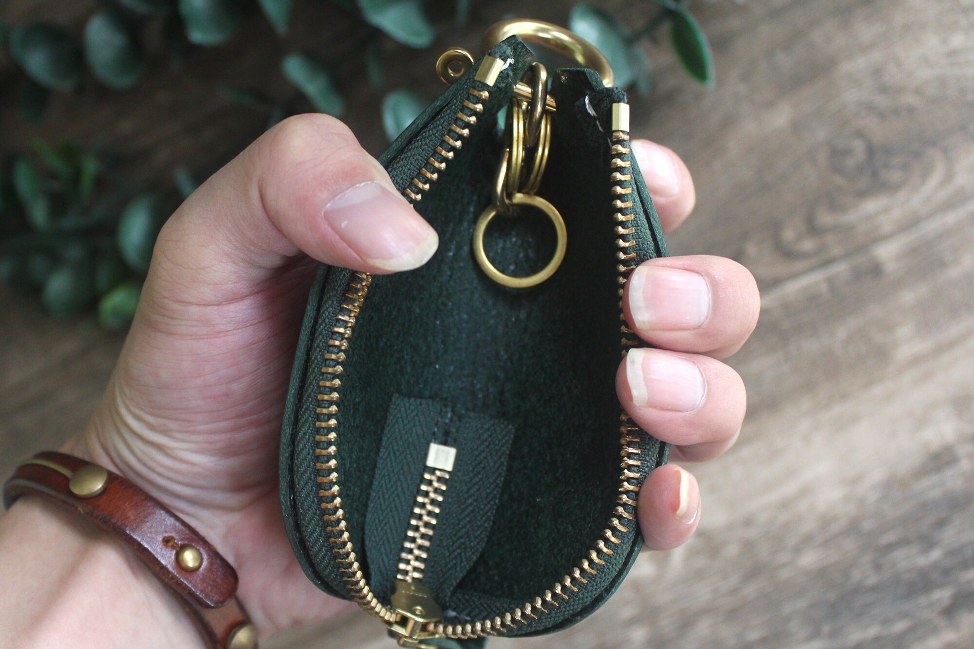 Genuine Leather Key Case/green Car Key Holder/pocket Key Etsy UK