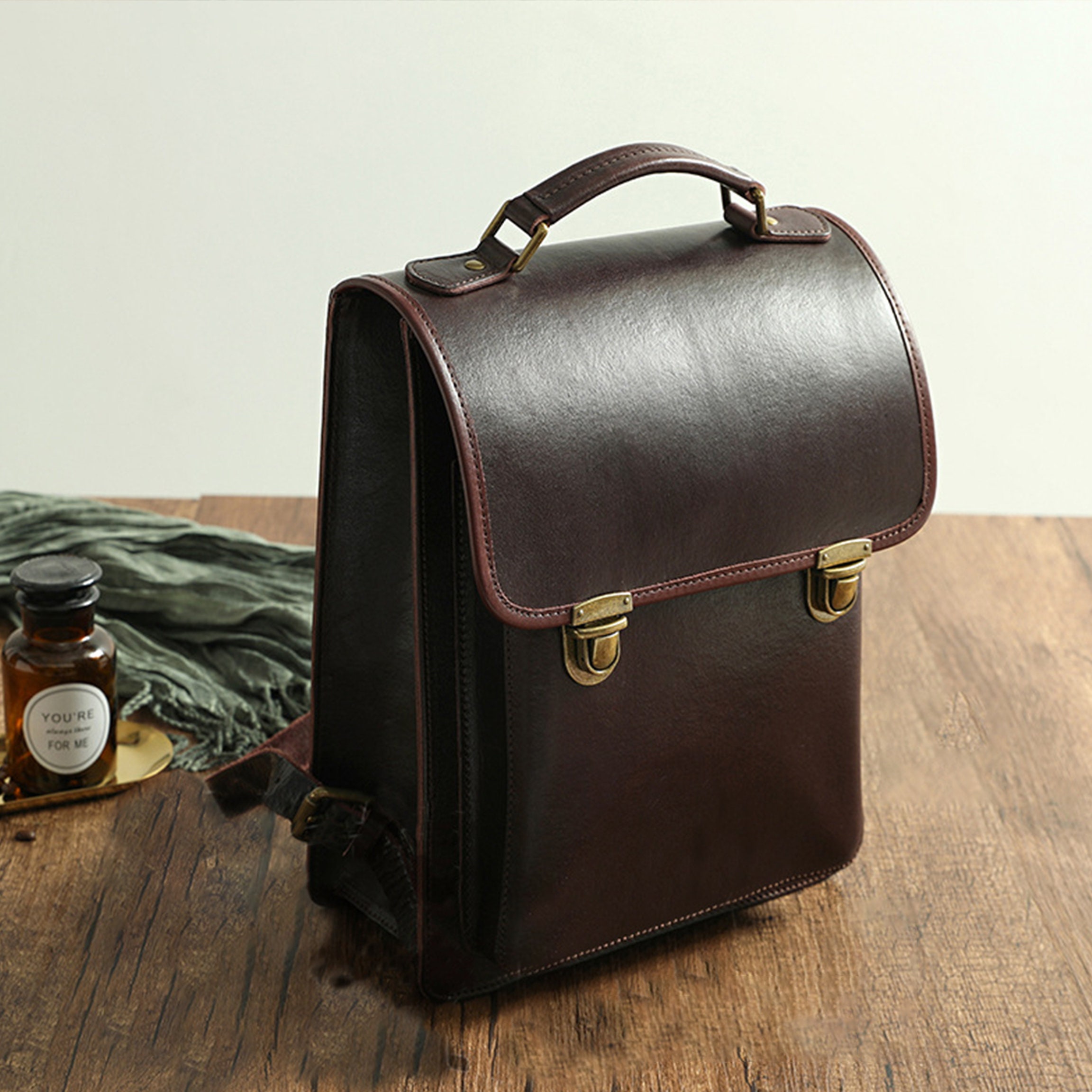 Small Square Leather Backpack for Womenjapan Korea Popular Etsy UK