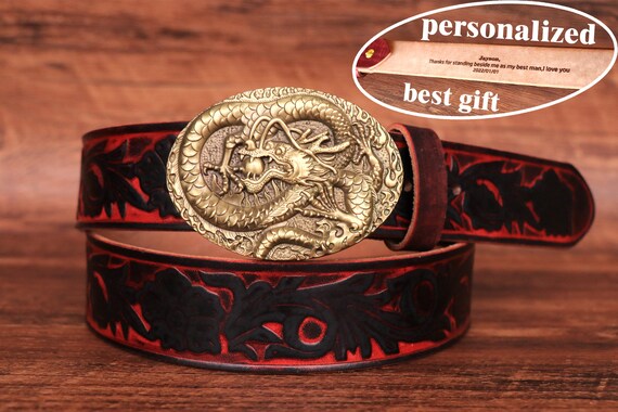 Dragon Leather Buckle Belt, Apparel Dragon Belt Buckles